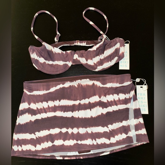 Frankie’s Bikinis Taro Tie Dye underwire top & skirt - Picture 7 of 7